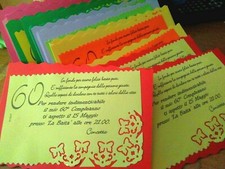 Biglietti - Inviti Compleanno personalizzati 18 - 50 - 60 ogni occasione intagli