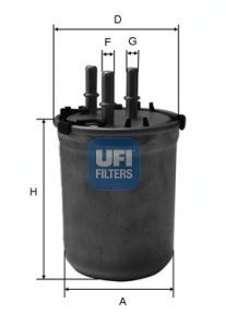 Filtro carburante ufi - filtro,