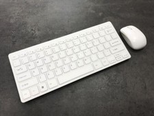 MINI TASTIERA MOUSE WIRELESS 2,4 GHZ COMBO KIT SENZA FILI PER PC DESKTOP BIANCO