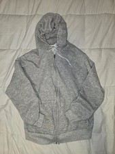 Felpa con cappuccio Hanes grigia bianca vintage anni 80 uomo taglia media LEGGI DESCRIZIONE