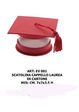 BOMBONIERE TOCCO 7X7 PER LAUREA DECORATI A MANO 10  pz porta confetti