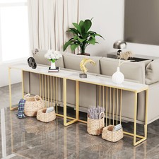 Tavolo consolle stretto tavolo da corridoio tavolo decorativo credenza tavolino effetto marmo DE