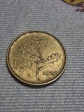 Moneta Rara 20 LIRE 1976 - REPUBBLICA ITALIANA - TESTE INVERSE