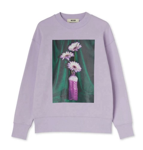 Felpa cotone lavanda - , stampa