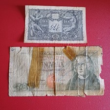 Vecchie Banconote In Lire Italiane Buona Conservazione Lotto D2