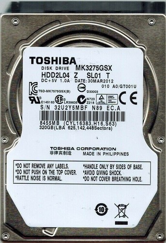 Toshiba 320 mk3275gsx 5400 - toshiba,