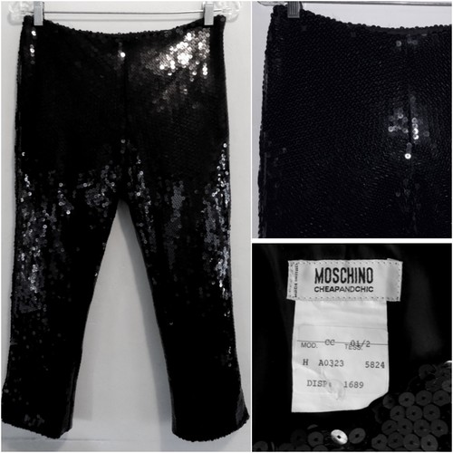 Black sequin pant italy 42 - pant, 8