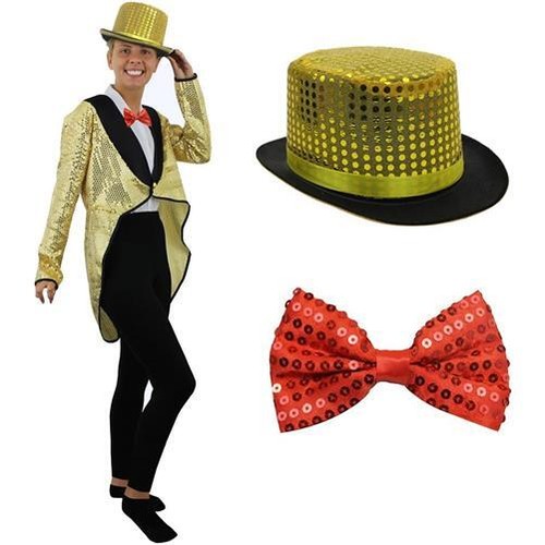 Cappello top paillettes oro - top,