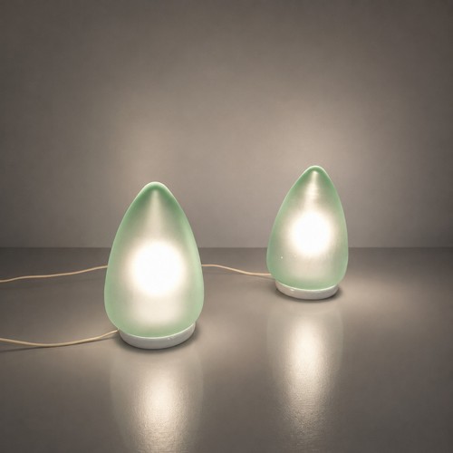 Coppia lampade tavolo uovo - coppia,