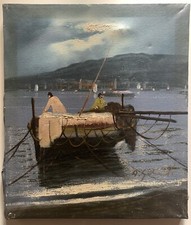 VINTAGE QUADRO DIPINTO BARCA