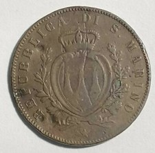 Moneta centesimi lire san - moneta,