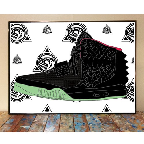 Nike air yeezy - 2, nero