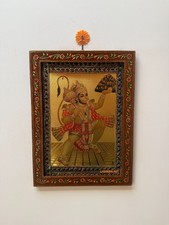 Quadro vintage Hanuman: cornice decorativa da parete in legno dipinta a mano ...