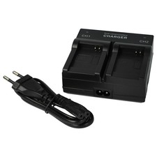 Caricabatteria doppio per Casio Exilim EX-Z350 EX-Z335 EX-Z37 EX-Z35 4.2/8.4V