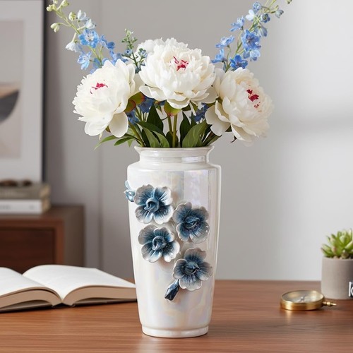 Vaso ceramica bianca - vaso,