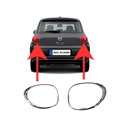Coppia cornici cromate fanali - coppia,