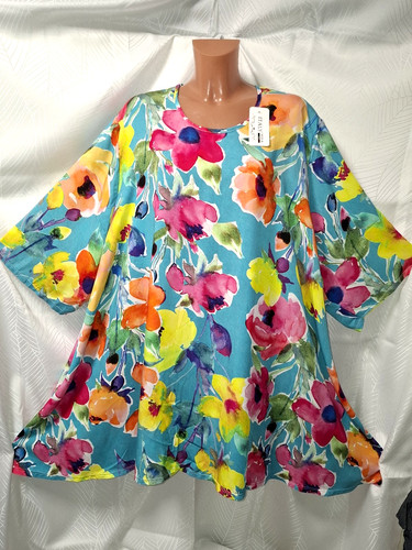 Luftige tunika bluse blumen - bluse, ca