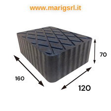 Tamponi in gomma H 70 mm per