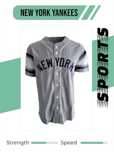 Maglia grigia new york - maglia, yankees