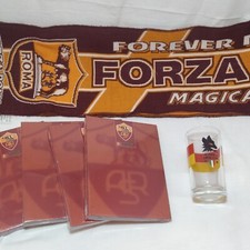 AS ROMA Collezione kit da Stadio Vintage Storici Gadget SCIARPE, PORTAFOTO, ecc.