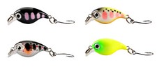 stock 4 mini crank pesca spinning trota lago trout area game minnow artificiali