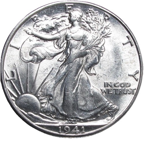 1941 walking liberty mezzo - walking,