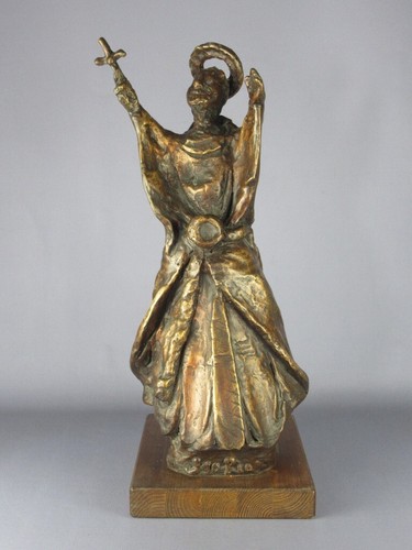 Scultura bronzo santo padre - scultura,