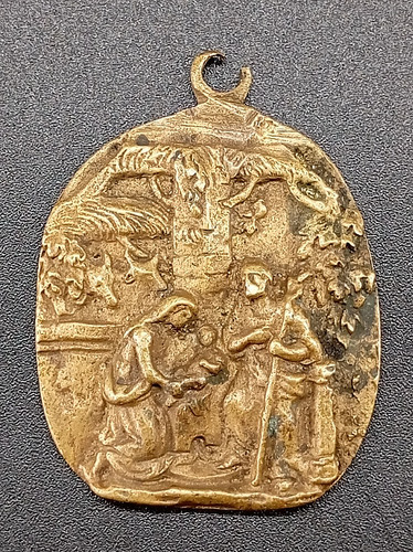 Medaglia scultura natività - medaglia,