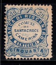 Santa Croce Camerina - Nuovo ** 100% marche comunali 50 cent, Riscontro