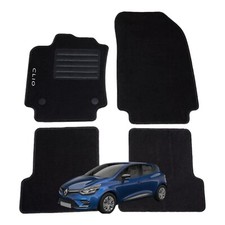 Set Tappeti Moquette Adatto per RENAULT Clio IV 2012-2019 - (con 2 Attacchi)