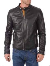 Giacca pelle uomo nera morbida