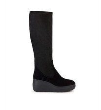 Stivale da donna Geox, camoscio nero, numero 39, nuovo con scatola