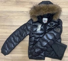 Piumino Blauer Donna Con Pelliccia Sintetica Nera S-XL (Spedizione Gratuita)