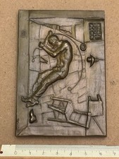 SCULTURA IN BRONZO ORIGINALE di  UGO ATTARDI 1987 SINDACATO UIL  FIRMATA