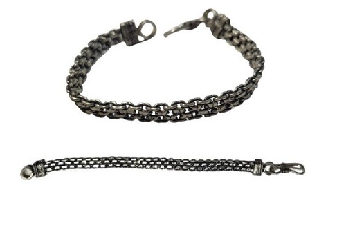 Bracciale piatto bagno - piatto, argento