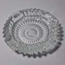 Posacenere Portamonete Vetro Trasparente Vintage Stile Anni 70