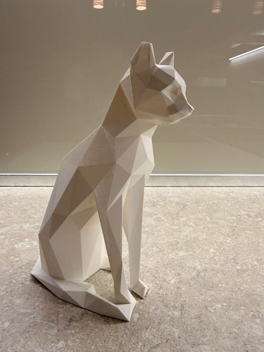 Statua gatto geometrico 3d - geometrico, in