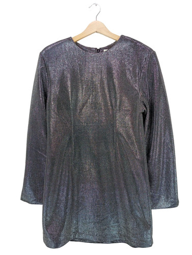 Abito manica lunga argento - abito, h&m
