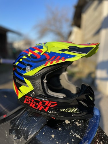 Casco helmet moto cross - moto, fibra