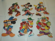 Lotto 6 SAGOME IN LEGNO DISNEY Topolino Minnie Gambadilegno Orazio altro