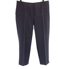 Hose Blau N8 Milano Damen Stoffhose Navy Wolle  Crop Elegant DE 46 3XL Neu