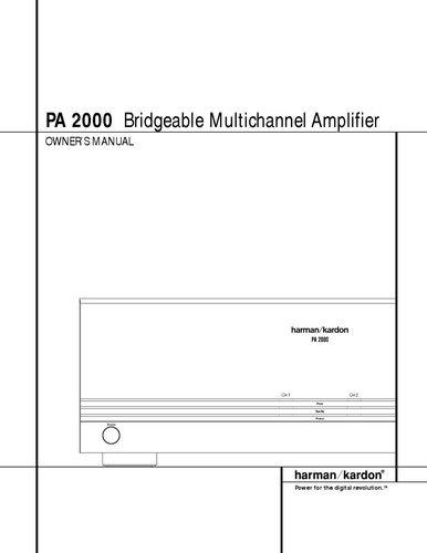 Harman kardon 2000 - kardon, pa-2000