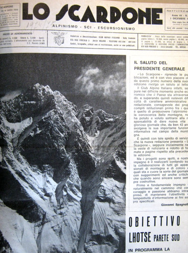 Scarpone rivista a i - rivista, c.a.i