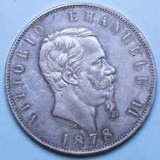 VITTORIO EMANUELE II 5 LIRE