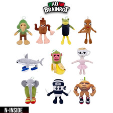 Italian Brainrot Peluche Pupazzi Tung Tung Sahur Capuccina Shimpanzini