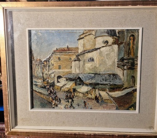 Olio cartone telato - olio,