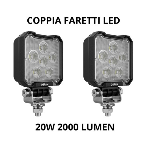 Coppia faretti led - led, quadrato