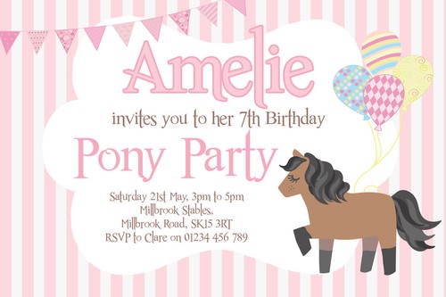 Inviti festa pony - inviti,