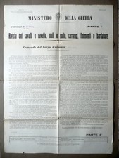 Ministero della Guerra Rivista Cavalli Muli Carreggi Finimenti Bardature 1939