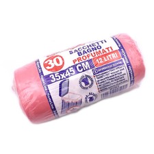 30 Sacchi spazzatura 35x45 cm ROSA Buste immondizia Sacchetti rifiuti per bagno